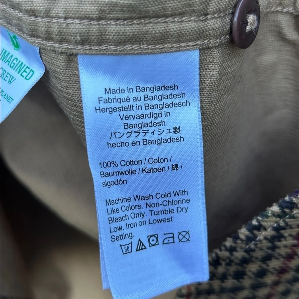 NWT J. Crew Corduroy CPO Shirt in Haizel Brown Multi Size XXL Gorpcore Casual